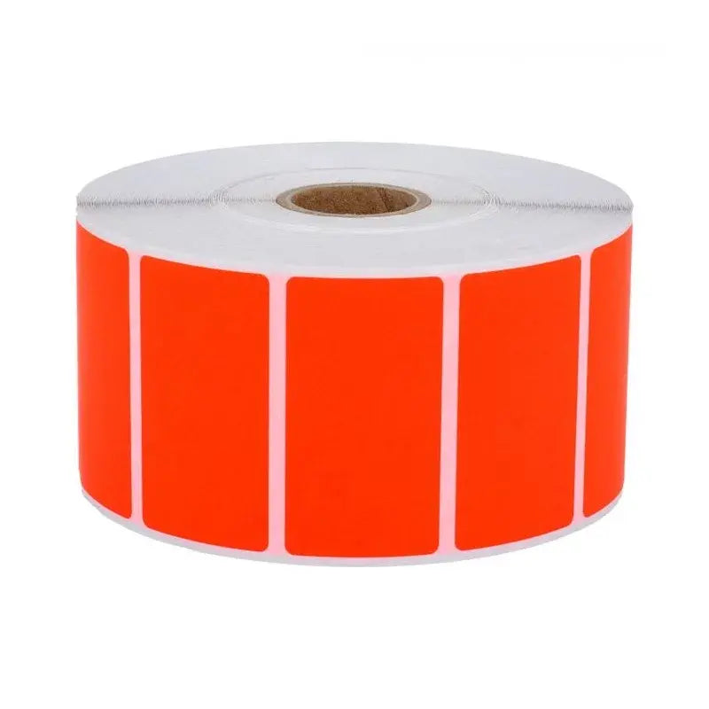 1500 étiquettes 57 x 32 mm - Papier Thermique ROUGE - Mandrin Ø25mm Etiquettes𝙋𝙧𝙤