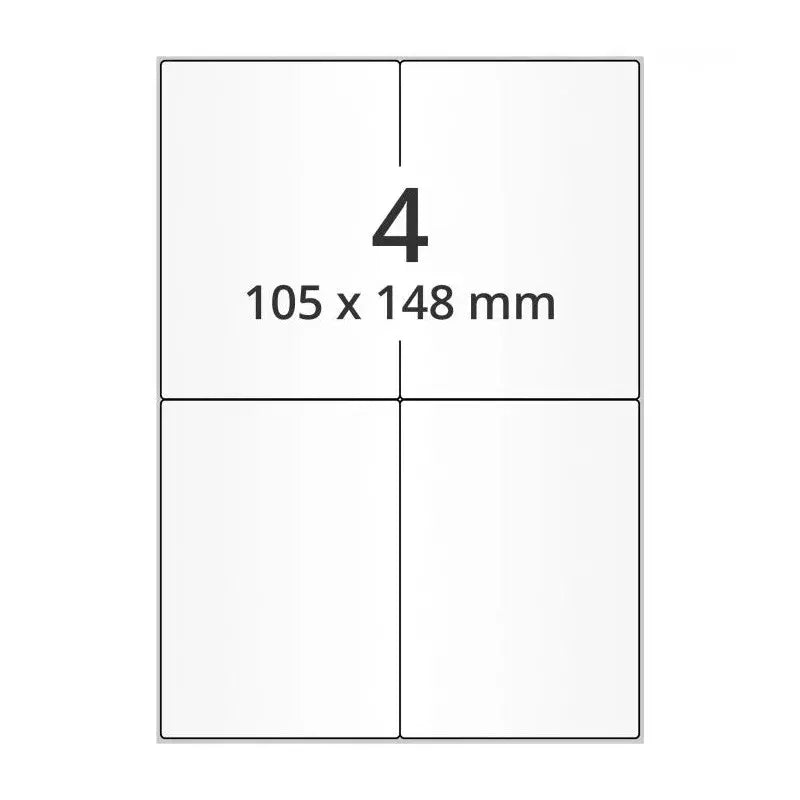 500 planches étiquettes A4 papier blanc amovible - 105 x 148mm Etiquettes𝙋𝙧𝙤