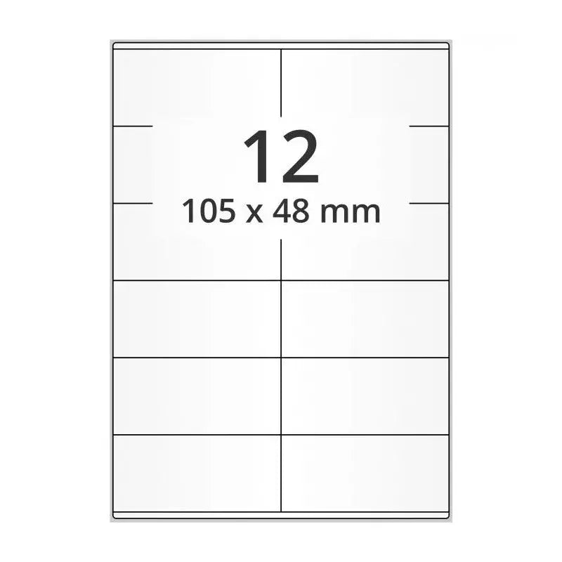 100 planches étiquettes A4 papier blanc amovible - 105 x 48mm Etiquettes𝙋𝙧𝙤