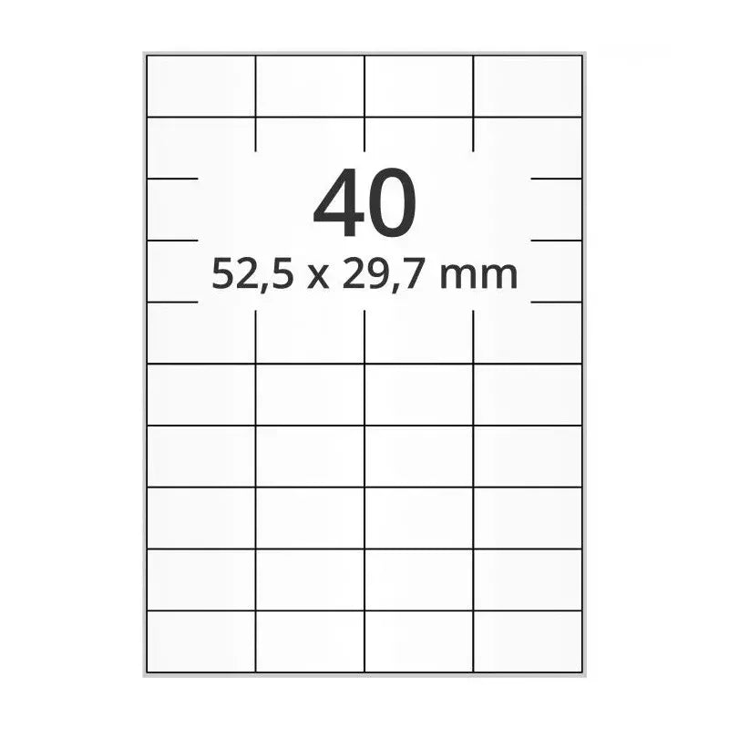 100 planches étiquettes A4 papier blanc amovible - 52,5 x 29,7mm Etiquettes𝙋𝙧𝙤