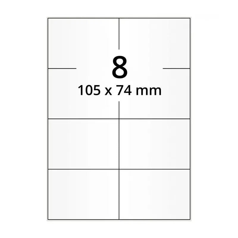 500 planches étiquettes A4 papier blanc amovible - 105 x 74mm Etiquettes𝙋𝙧𝙤