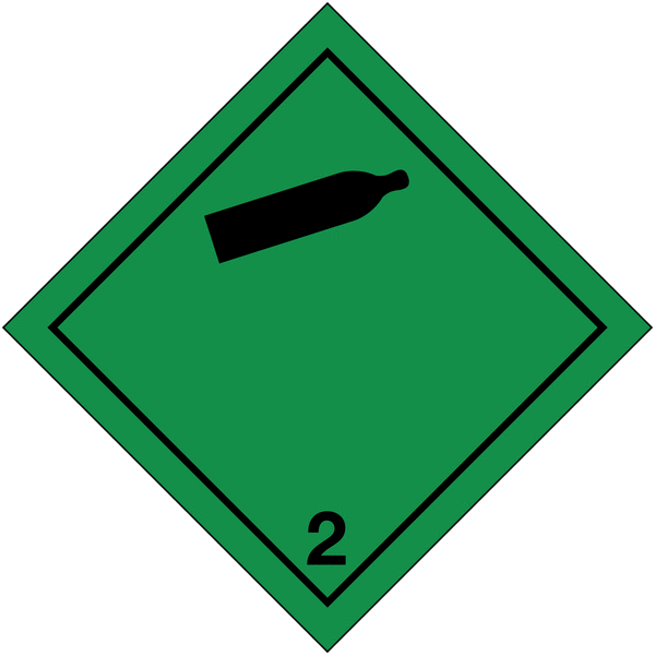 100 Étiquettes de signalisation de transport international "Gaz non-inflammables et non-toxiques" Etiquettes𝙋𝙧𝙤