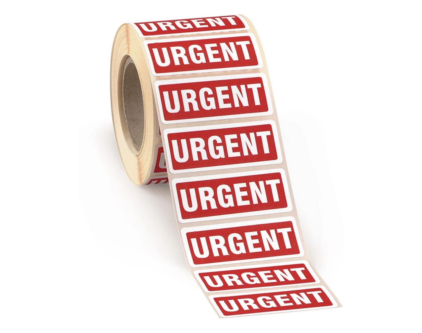 500 étiquettes d'expédition "Urgent" 55x22mm ø mandrin 40 mm