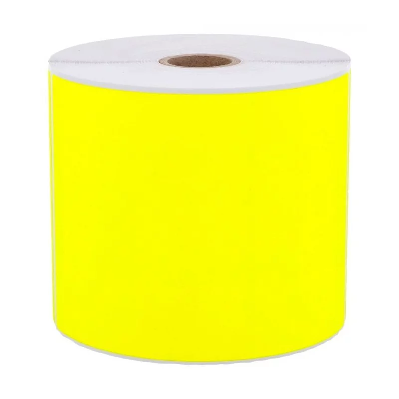 280 étiquettes 102 x 152 mm - Papier Thermique Jaune - Mandrin Ø25mm.