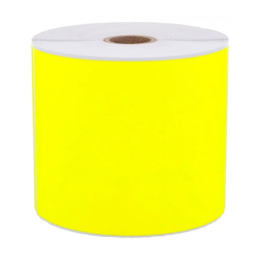 280 étiquettes 102 x 152 mm - Papier Thermique Jaune - Mandrin Ø25mm.