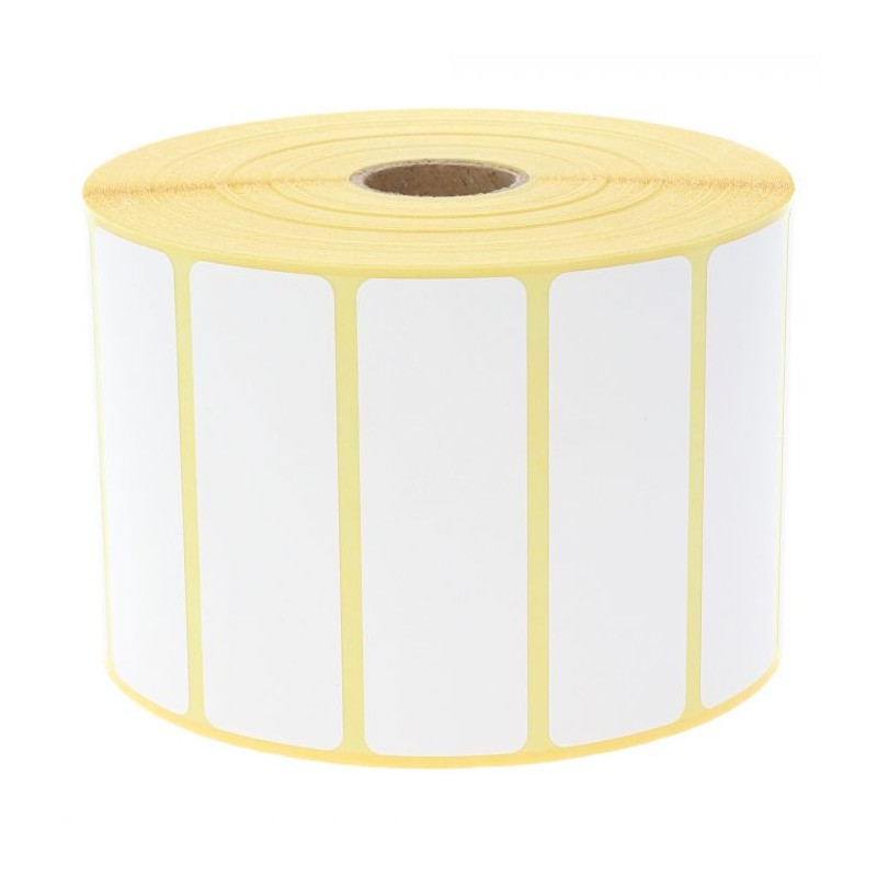 12 RLX - 2580 Étiquettes 76 x 25 mm - Papier Couché - Mandrin Ø25mm - Compatible Zebra 800273-105