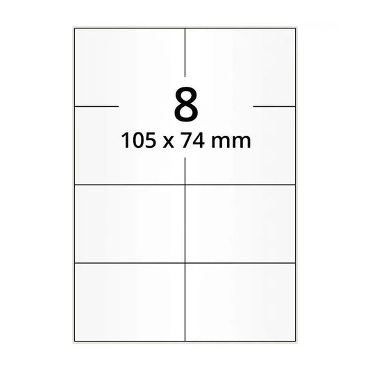 500 feuilles étiquettes A4 papier blanc laser - 105 x 74mm) Etiquettes𝙋𝙧𝙤