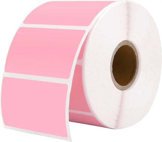20 RLX - 1000 Etiquettes thermiques 50x30mm - Rose EtiquettesPro