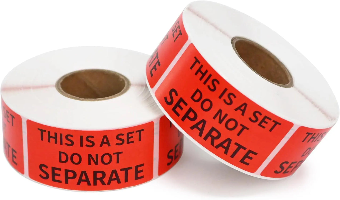 10 RLX 1000 ETIQUETTES THERMIQUES 50x25mm "THIS IS A SET DO NOT SEPARATE" Etiquettes𝙋𝙧𝙤