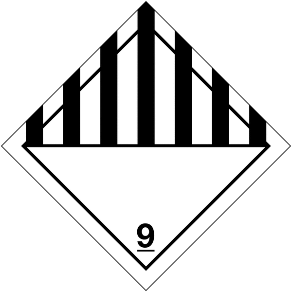 100 Étiquettes de signalisation de transport international "Matières et objets dangereux"