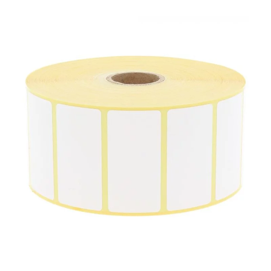 2580 étiquettes 51 x 25 mm - Mandrin Ø25mm - Papier Blanc - Compatible Zebra 3007201-T.