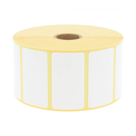 2100 étiquettes Papier Couché 57 x 32 mm - Mandrin Ø25mm - Compatible Zebra 3006318.