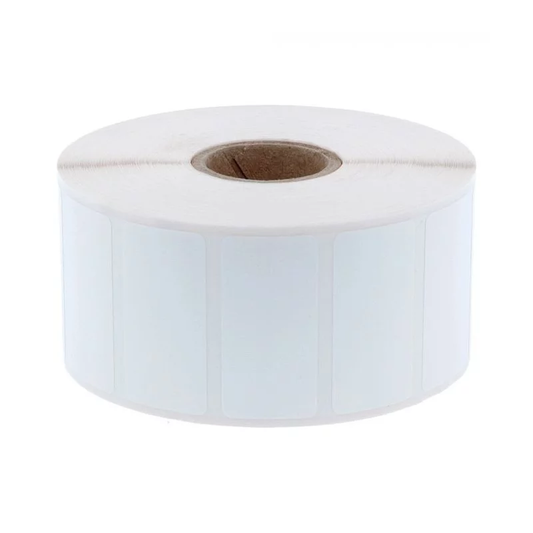 3300 étiquettes 57 x 19 mm - Polyester Blanc - Mandrin Ø25