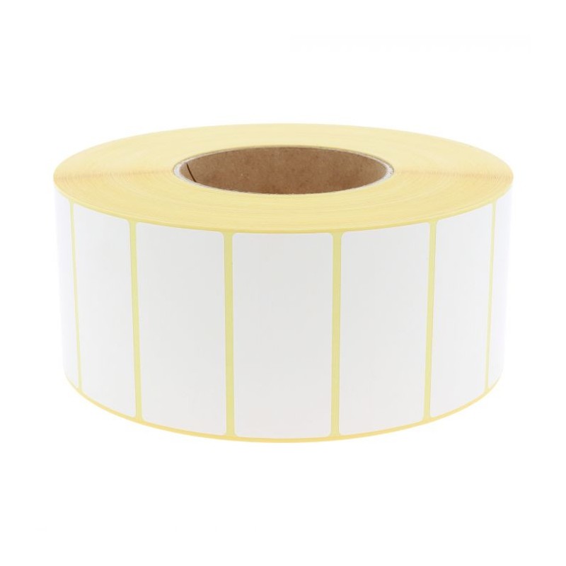 8 RLX - 5000 Étiquettes 65 x 25 mm - Papier Vélin - Mandrin Ø76mm - Compatible Zebra 86186